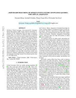 Server-side Rescoring of Spoken Entity-centric Knowledge Queries for
  Virtual Assistants