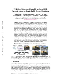 CADSim: Robust and Scalable in-the-wild 3D Reconstruction for
  Controllable Sensor Simulation