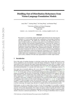 Distilling Out-of-Distribution Robustness from Vision-Language
  Foundation Models