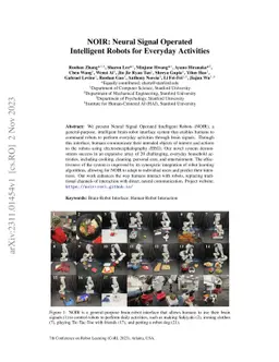NOIR: Neural Signal Operated Intelligent Robots for Everyday Activities