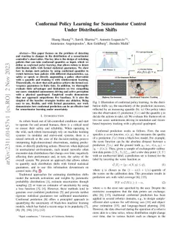 Conformal Policy Learning for Sensorimotor Control Under Distribution
  Shifts