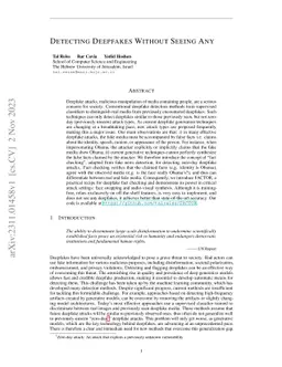 Detecting Deepfakes Without Seeing Any