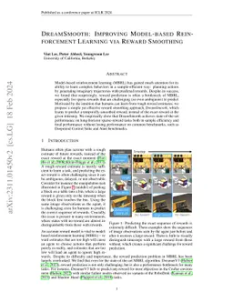 DreamSmooth: Improving Model-based Reinforcement Learning via Reward
  Smoothing