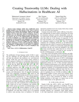Creating Trustworthy LLMs: Dealing with Hallucinations in Healthcare AI