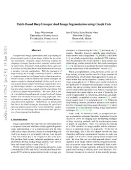 Patch-Based Deep Unsupervised Image Segmentation using Graph Cuts