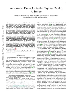 Adversarial Examples in the Physical World: A Survey