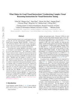 What Makes for Good Visual Instructions? Synthesizing Complex Visual Reasoning Instructions for Visual Instruction Tuning
