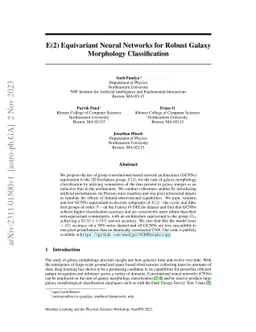 E(2) Equivariant Neural Networks for Robust Galaxy Morphology
  Classification