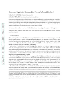 Dispersion, Capacitated Nodes, and the Power of a Trusted Shepherd