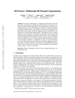 4D-Former: Multimodal 4D Panoptic Segmentation