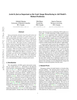 Assist Is Just as Important as the Goal: Image Resurfacing to Aid
  Model's Robust Prediction