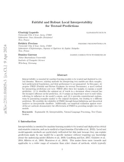 Faithful and Robust Local Interpretability for Textual Predictions