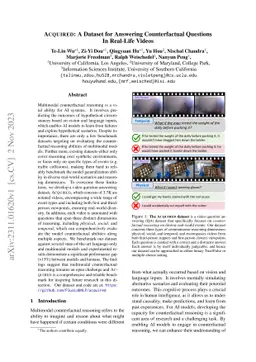 ACQUIRED: A Dataset for Answering Counterfactual Questions In Real-Life
  Videos