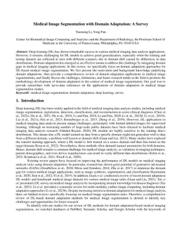 Medical Image Segmentation with Domain Adaptation: A Survey