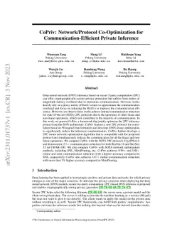 CoPriv: Network/Protocol Co-Optimization for Communication-Efficient
  Private Inference