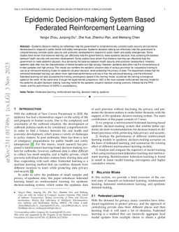 Epidemic Decision-making System Based Federated Reinforcement Learning