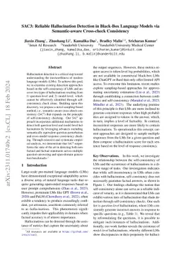 SAC3: Reliable Hallucination Detection in Black-Box Language Models via
  Semantic-aware Cross-check Consistency