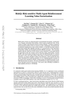 RiskQ: Risk-sensitive Multi-Agent Reinforcement Learning Value
  Factorization