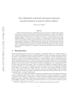 Fast ellipsoidal conformal and quasi-conformal parameterization of
  genus-0 closed surfaces