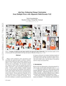 inkn'hue: Enhancing Manga Colorization from Multiple Priors with
  Alignment Multi-Encoder VAE