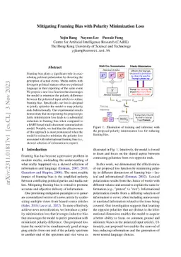 Mitigating Framing Bias with Polarity Minimization Loss
