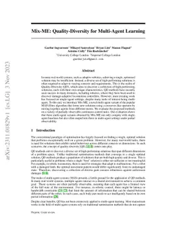 Mix-ME: Quality-Diversity for Multi-Agent Learning