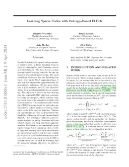 Learning Sparse Codes with Entropy-Based ELBOs