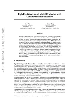 High Precision Causal Model Evaluation with Conditional Randomization