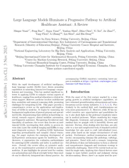 Large Language Models Illuminate a Progressive Pathway to Artificial
  Healthcare Assistant: A Review