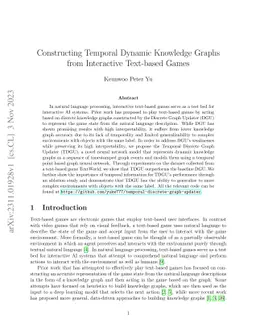 Constructing Temporal Dynamic Knowledge Graphs from Interactive
  Text-based Games