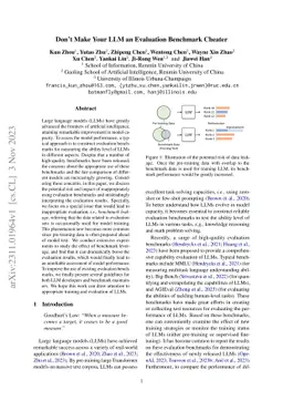 Don't Make Your LLM an Evaluation Benchmark Cheater