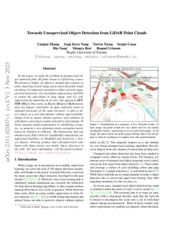 Towards Unsupervised Object Detection From LiDAR Point Clouds