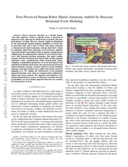 Trust-Preserved Human-Robot Shared Autonomy enabled by Bayesian Relational Event Modeling
