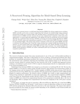 Efficient Model-Based Deep Learning via Network Pruning and Fine-Tuning