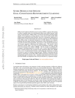 SMORE: Score Models for Offline Goal-Conditioned Reinforcement Learning