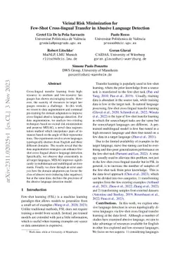 Vicinal Risk Minimization for Few-Shot Cross-lingual Transfer in Abusive
  Language Detection
