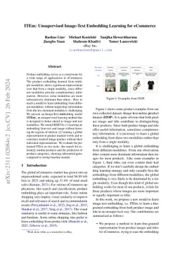 ITEm: Unsupervised Image-Text Embedding Learning for eCommerce