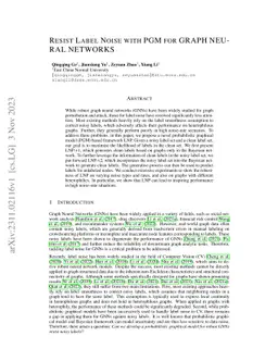 Resist Label Noise with PGM for Graph Neural Networks