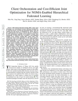 Client Orchestration and Cost-Efficient Joint Optimization for
  NOMA-Enabled Hierarchical Federated Learning