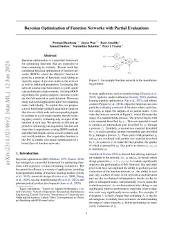 Bayesian Optimization of Function Networks with Partial Evaluations