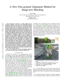 A New Fine-grained Alignment Method for Image-text Matching