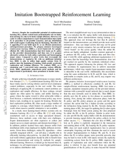 Imitation Bootstrapped Reinforcement Learning