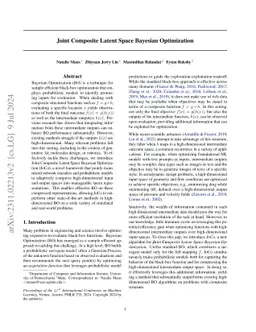 Joint Composite Latent Space Bayesian Optimization