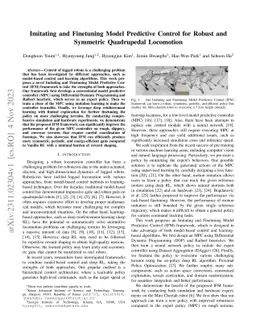 Imitating and Finetuning Model Predictive Control for Robust and Symmetric Quadrupedal Locomotion
