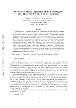 Successive Model-Agnostic Meta-Learning for Few-Shot Fault Time Series
  Prognosis
