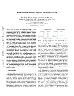 Bounded and Unbiased Composite Differential Privacy
