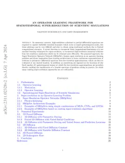 An Operator Learning Framework for Spatiotemporal Super-resolution of
  Scientific Simulations