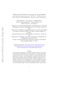 Multimodal Machine Learning in Image-Based and Clinical Biomedicine:
  Survey and Prospects
