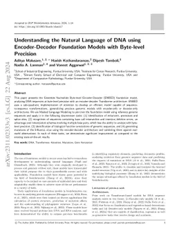 Understanding the Natural Language of DNA using Encoder-Decoder
  Foundation Models with Byte-level Precision