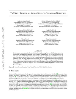 TACNET: Temporal Audio Source Counting Network
